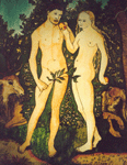 Adam et Eve de Cranach (résidence St Privé, Orléans)
