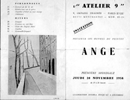 Invitation Atelier 9 au vernissage de Ange... 1958