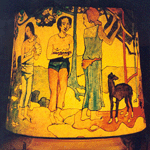 Gauguin fresque jaune lampadaire (perso)